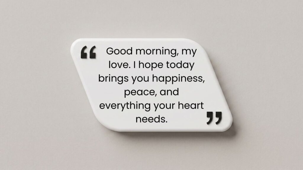 good morning message for my wife