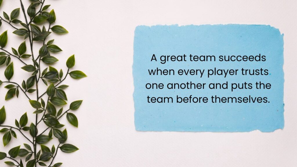 Eucalyptus leaves surrounding a white card with inspirational quotes about basketball on marble.
