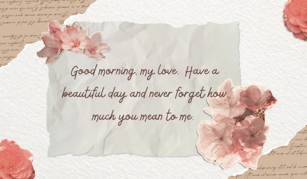 lovely good morning message for her