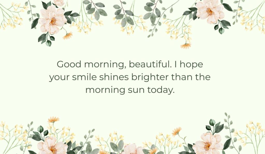 lovely good morning message for her