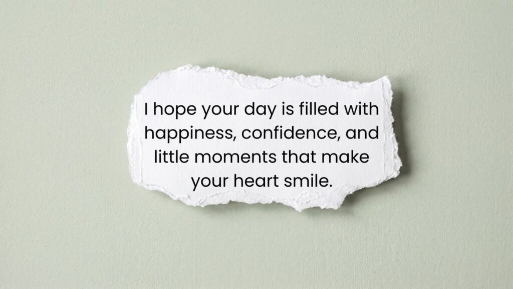 Torn white paper note on soft green background showcasing words to make it a great day.