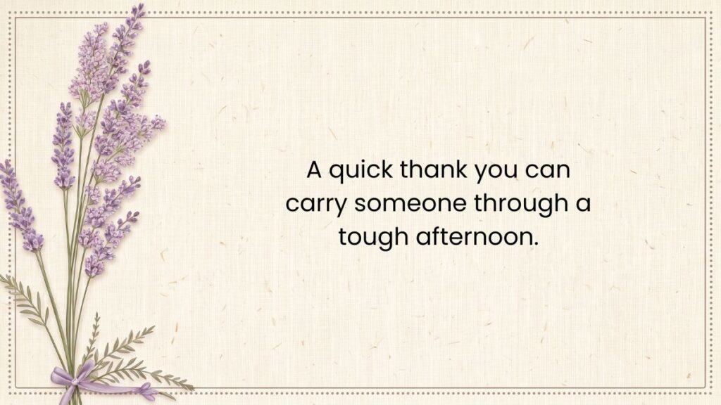 Purple lavender flowers framing card text with tuesday motivational quotes for work.