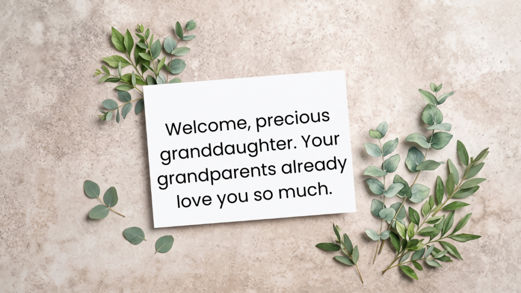 Newborn granddaughter or niece wishes from family